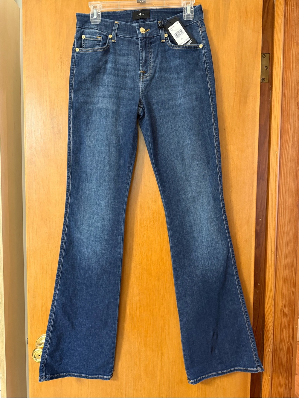 7 For All Mankind Dark Blue Flare Jeans Kimmie Bootcut Duchess